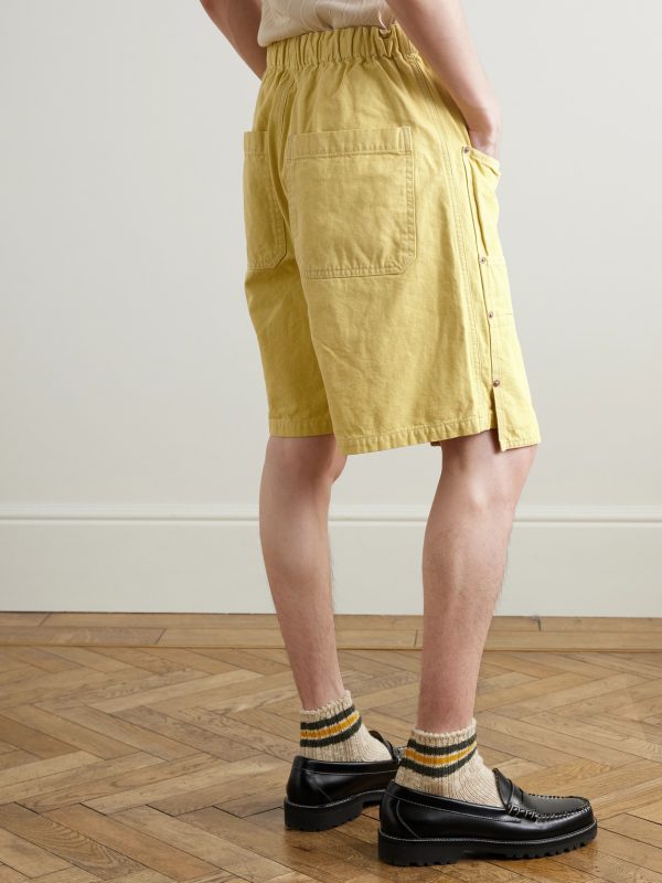 Easy Straight-Leg Cotton-Twill Drawstring Shorts - BK