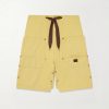 Easy Straight-Leg Cotton-Twill Drawstring Shorts