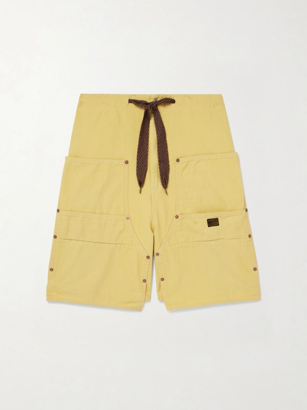 Easy Straight-Leg Cotton-Twill Drawstring Shorts