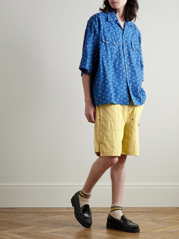 Easy Straight-Leg Cotton-Twill Drawstring Shorts - OU