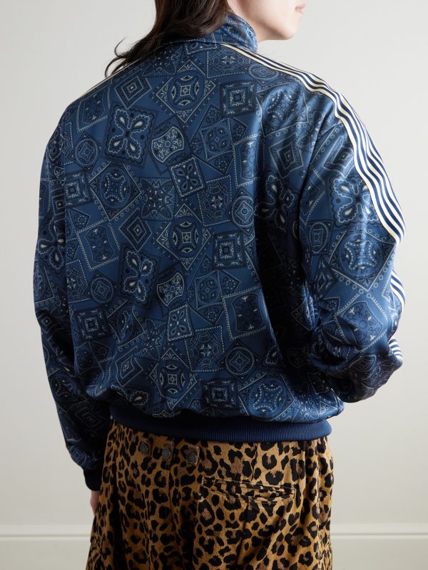 Cookie Bandana-Print Striped Shell Track Jacket - BK Cookie Bandana-Print Striped Shell Track Jacket - BK
