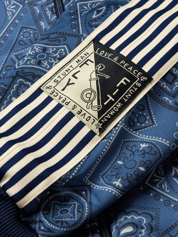 Cookie Bandana-Print Striped Shell Track Jacket - E1 Cookie Bandana-Print Striped Shell Track Jacket - E1