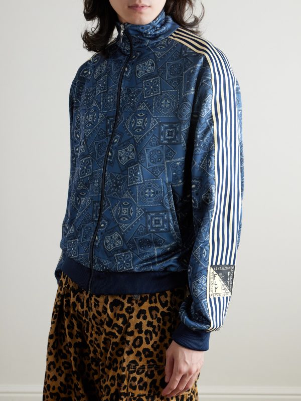 Cookie Bandana-Print Striped Shell Track Jacket - FR Cookie Bandana-Print Striped Shell Track Jacket - FR