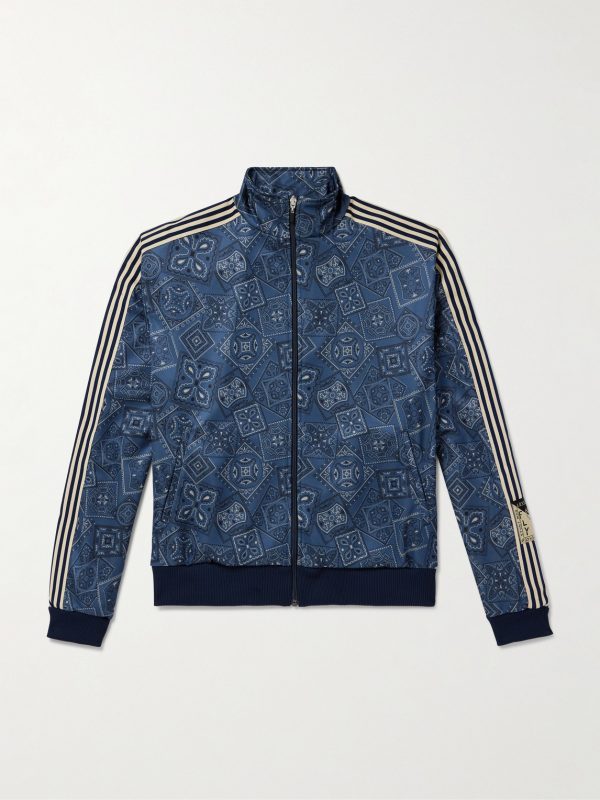 Cookie Bandana-Print Striped Shell Track Jacket Cookie Bandana-Print Striped Shell Track Jacket