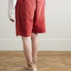 Easy Straight-Leg Cotton-Twill Drawstring Shorts - BK Easy Straight-Leg Cotton-Twill Drawstring Shorts - BK