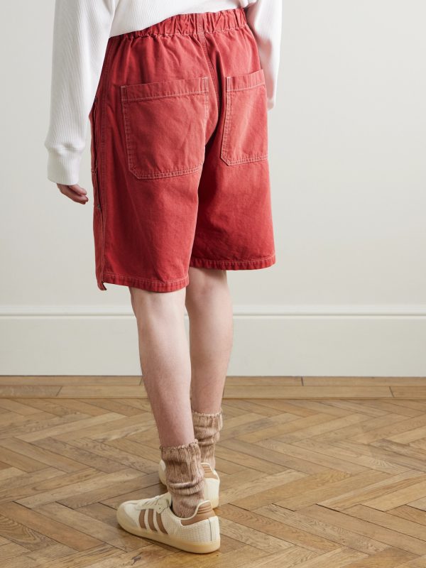 Easy Straight-Leg Cotton-Twill Drawstring Shorts - BK Easy Straight-Leg Cotton-Twill Drawstring Shorts - BK