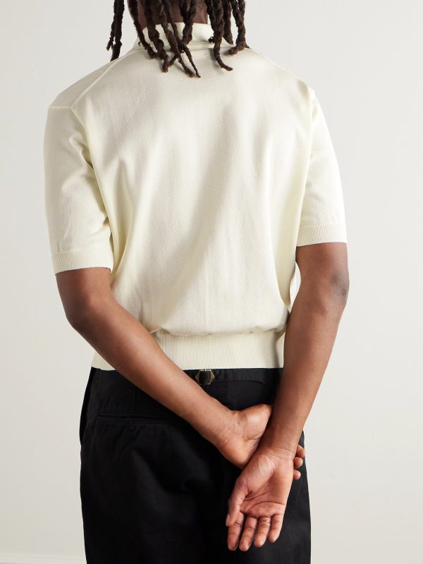 Jacquard-Knit Polo Shirt - BK