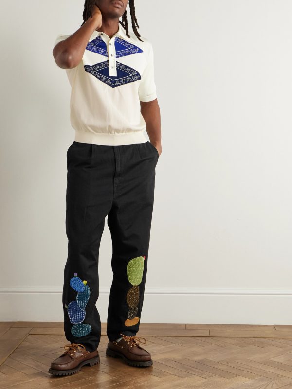 Jacquard-Knit Polo Shirt - OU