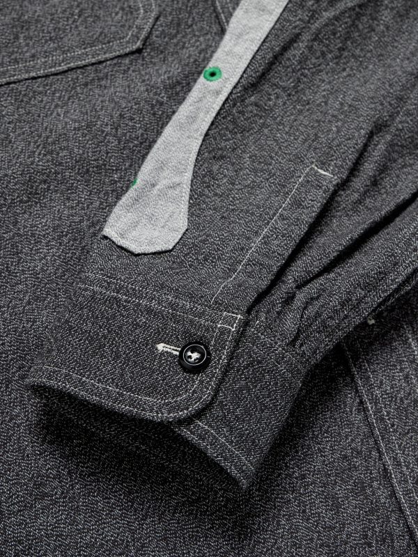 Appliquéd Panelled Cotton Shirt - E1