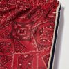 Wide-Leg Striped Webbing-Trimmed Bandana-Print Tech-Jersey Track Pants - CU