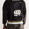 Souvenir Padded Embroidered Cotton-Velvet Bomber Jacket - BK Souvenir Padded Embroidered Cotton-Velvet Bomber Jacket - BK
