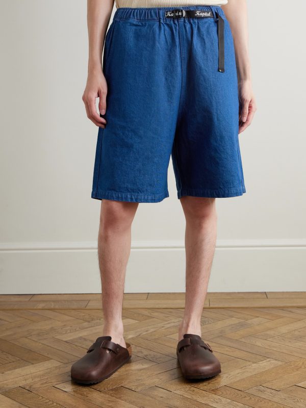 Easy Wide-Leg Belted Denim Shorts - FR Easy Wide-Leg Belted Denim Shorts - FR