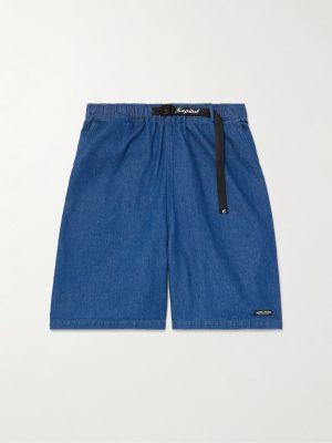 Easy Wide-Leg Belted Denim Shorts Easy Wide-Leg Belted Denim Shorts