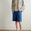 Easy Wide-Leg Belted Denim Shorts - OU Easy Wide-Leg Belted Denim Shorts - OU