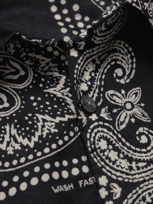 Bandana-Print Patchwork Cotton-Gauze Shirt - CU