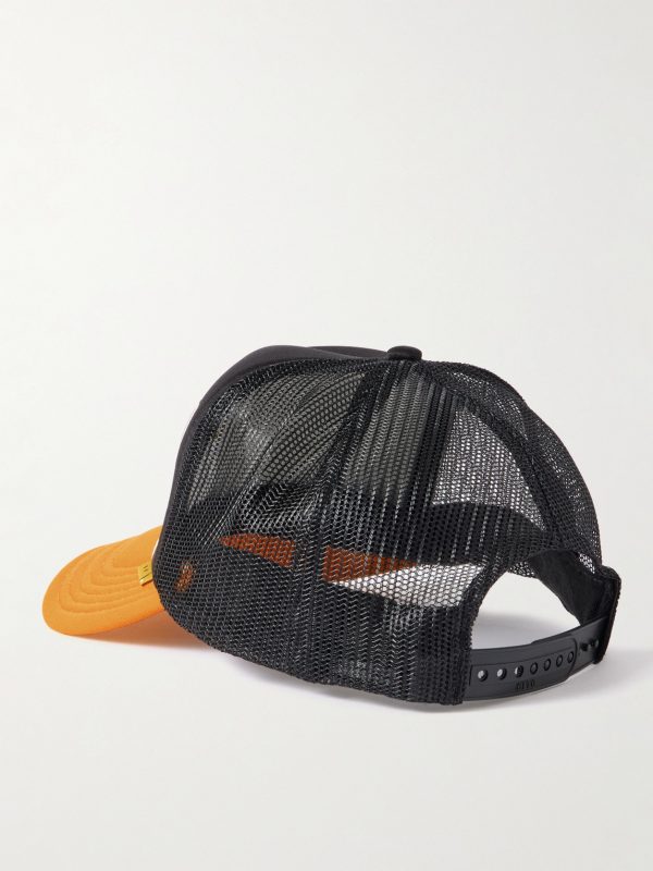 Life Kapriccio Mesh-Trimmed Printed Scuba Trucker Cap - BK Life Kapriccio Mesh-Trimmed Printed Scuba Trucker Cap - BK