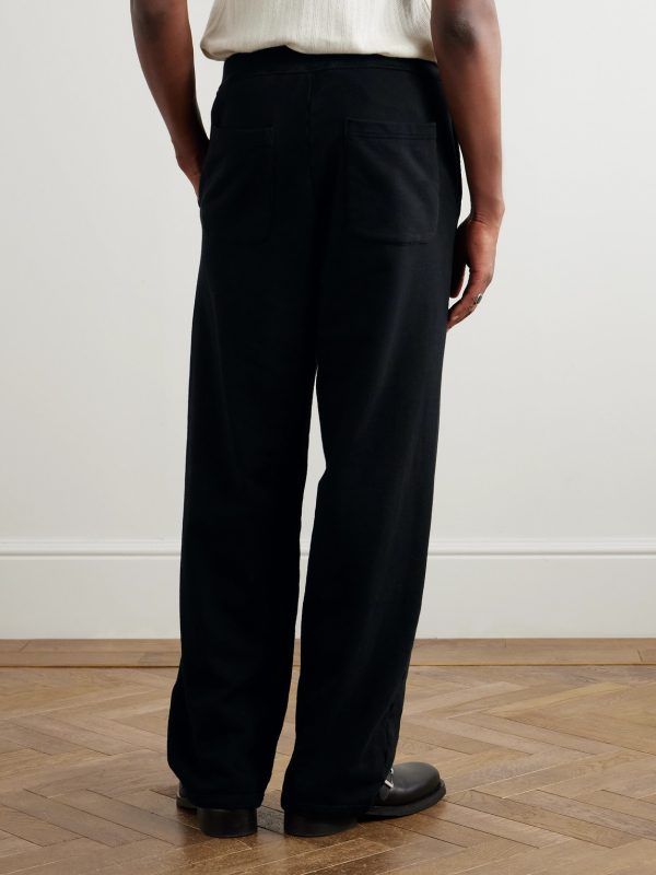 N.TRY Straight-Leg Printed Cotton-Jersey Sweatpants - BK
