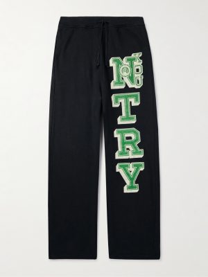 N.TRY Straight-Leg Printed Cotton-Jersey Sweatpants N.TRY Straight-Leg Printed Cotton-Jersey Sweatpants
