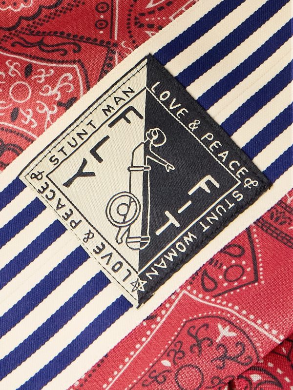 Cookie Bandana-Print Striped Shell Track Jacket - E1 Cookie Bandana-Print Striped Shell Track Jacket - E1