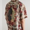 Camp-Collar Printed Woven Shirt - BK Camp-Collar Printed Woven Shirt - BK