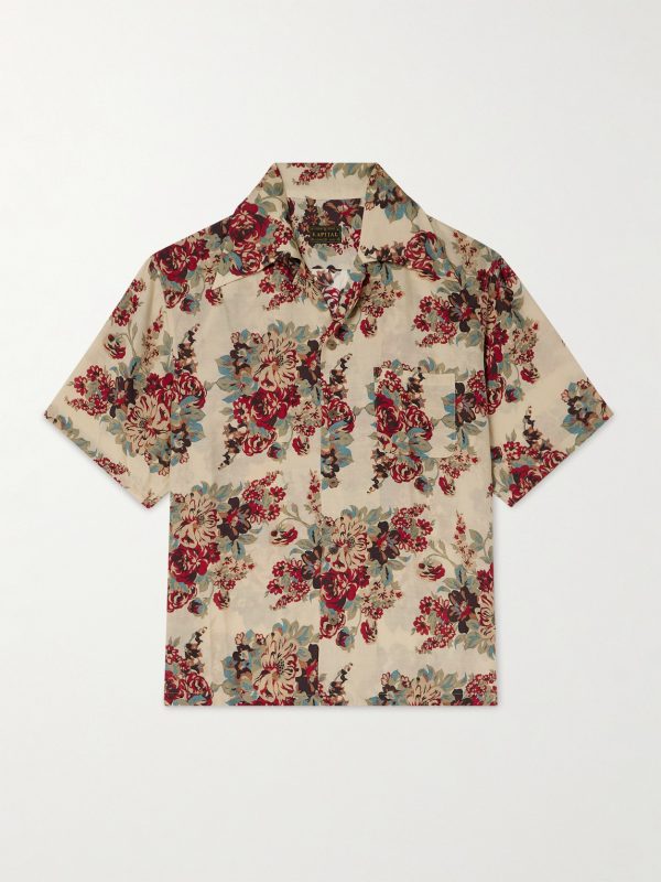 Camp-Collar Printed Woven Shirt Camp-Collar Printed Woven Shirt