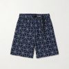 Dojo Easy Wide-Leg Belted Embroidered Denim Shorts Dojo Easy Wide-Leg Belted Embroidered Denim Shorts