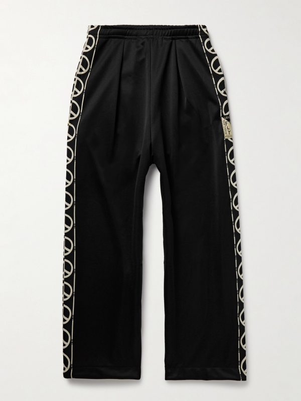 TH.D.D. Wide-Leg Pleated Webbing-Trimmed Tech-Jersey Track Pants TH.D.D. Wide-Leg Pleated Webbing-Trimmed Tech-Jersey Track Pants