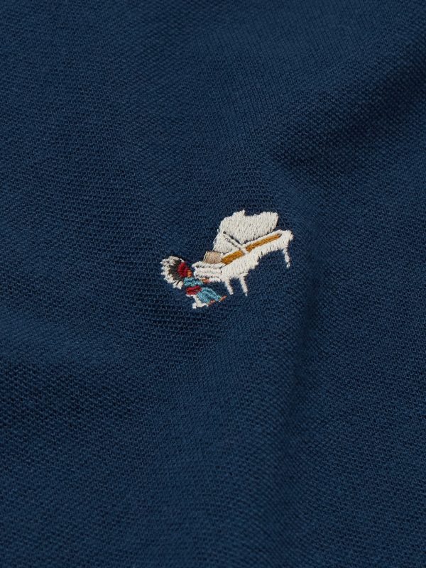 Box Striped Embroidered Cotton-Piqué Polo Shirt - CU Box Striped Embroidered Cotton-Piqué Polo Shirt - CU