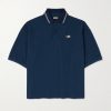 Box Striped Embroidered Cotton-Piqué Polo Shirt Box Striped Embroidered Cotton-Piqué Polo Shirt