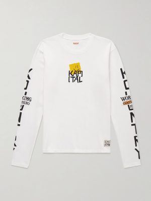 Peckish Embroidered Printed Cotton-Jersey T-Shirt