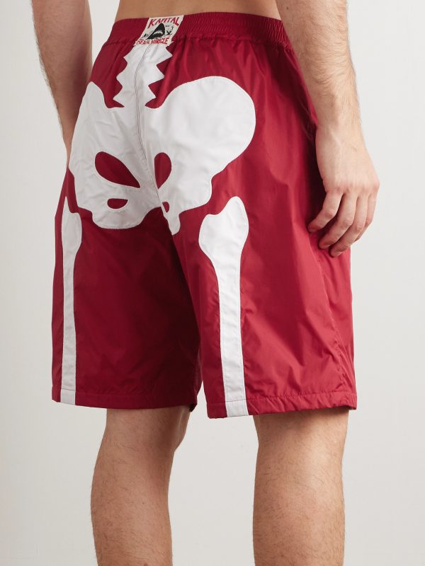 Straight-Leg Long-Length Panelled Swim Shorts - BK Straight-Leg Long-Length Panelled Swim Shorts - BK