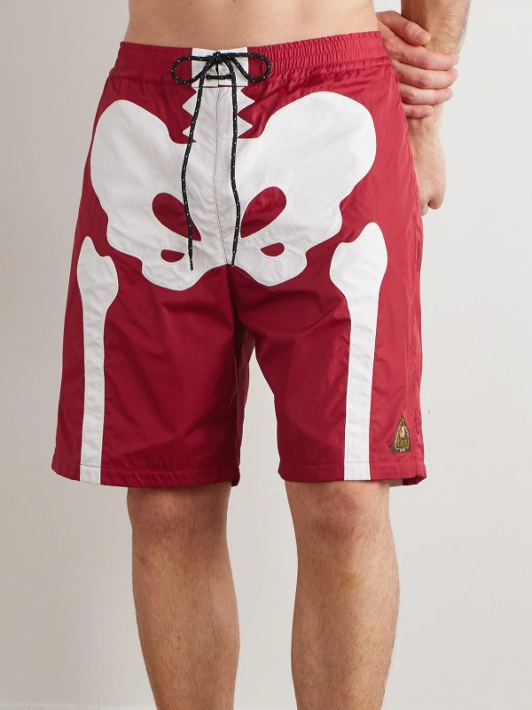Straight-Leg Long-Length Panelled Swim Shorts - OU Straight-Leg Long-Length Panelled Swim Shorts - OU