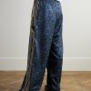 Wide-Leg Striped Webbing-Trimmed Bandana-Print Tech-Jersey Track Pants - BK Wide-Leg Striped Webbing-Trimmed Bandana-Print Tech-Jersey Track Pants - BK