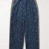 Wide-Leg Striped Webbing-Trimmed Bandana-Print Tech-Jersey Track Pants Wide-Leg Striped Webbing-Trimmed Bandana-Print Tech-Jersey Track Pants