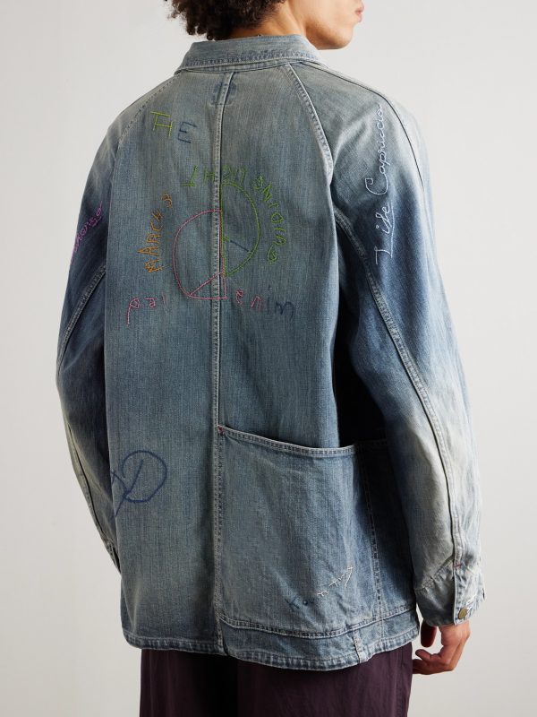 Cactus Embroidered Denim Jacket - BK Cactus Embroidered Denim Jacket - BK