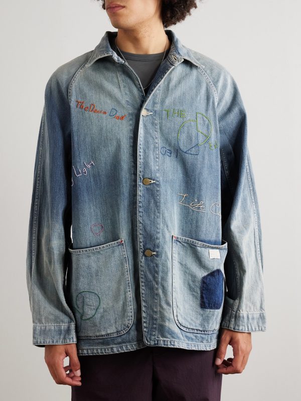 Cactus Embroidered Denim Jacket - FR Cactus Embroidered Denim Jacket - FR
