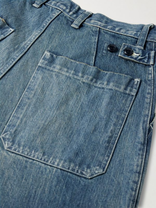Rushfield Remake Wide-Leg Panelled Distressed Jeans - CU Rushfield Remake Wide-Leg Panelled Distressed Jeans - CU