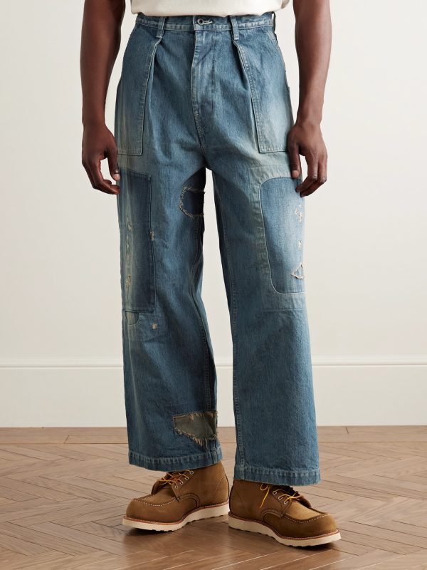 Rushfield Remake Wide-Leg Panelled Distressed Jeans - FR Rushfield Remake Wide-Leg Panelled Distressed Jeans - FR