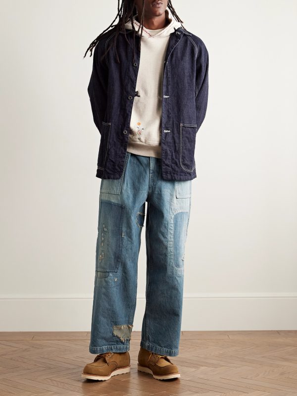 Rushfield Remake Wide-Leg Panelled Distressed Jeans - OU Rushfield Remake Wide-Leg Panelled Distressed Jeans - OU