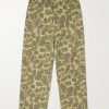 Wide-Leg Camouflage-Print Herringbone Cotton Trousers Wide-Leg Camouflage-Print Herringbone Cotton Trousers