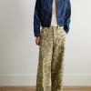 Wide-Leg Camouflage-Print Herringbone Cotton Trousers - OU Wide-Leg Camouflage-Print Herringbone Cotton Trousers - OU