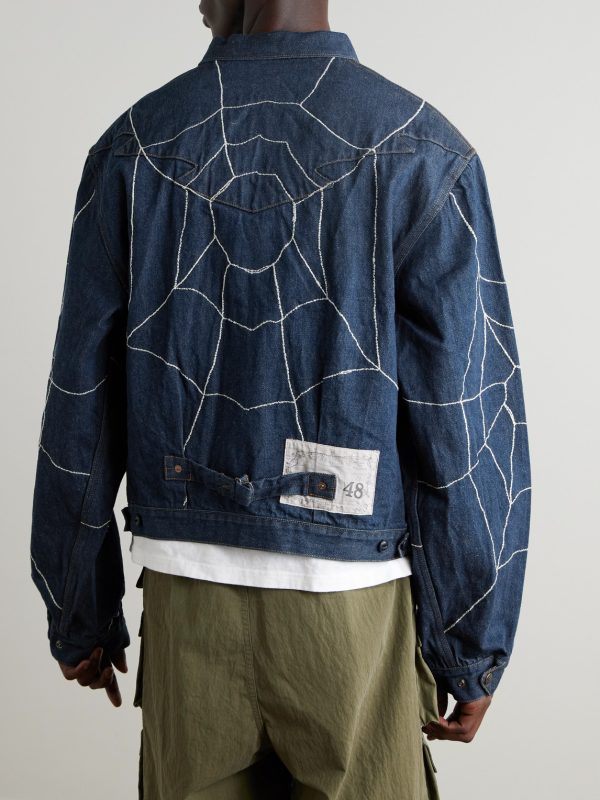 Thunderbird Embroidered Denim Blouson Jacket - BK Thunderbird Embroidered Denim Blouson Jacket - BK