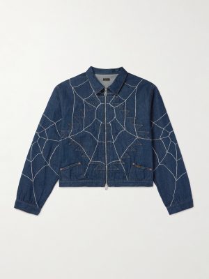 Thunderbird Embroidered Denim Blouson Jacket Thunderbird Embroidered Denim Blouson Jacket