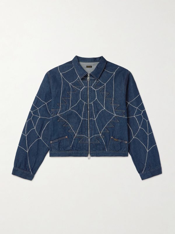 Thunderbird Embroidered Denim Blouson Jacket Thunderbird Embroidered Denim Blouson Jacket