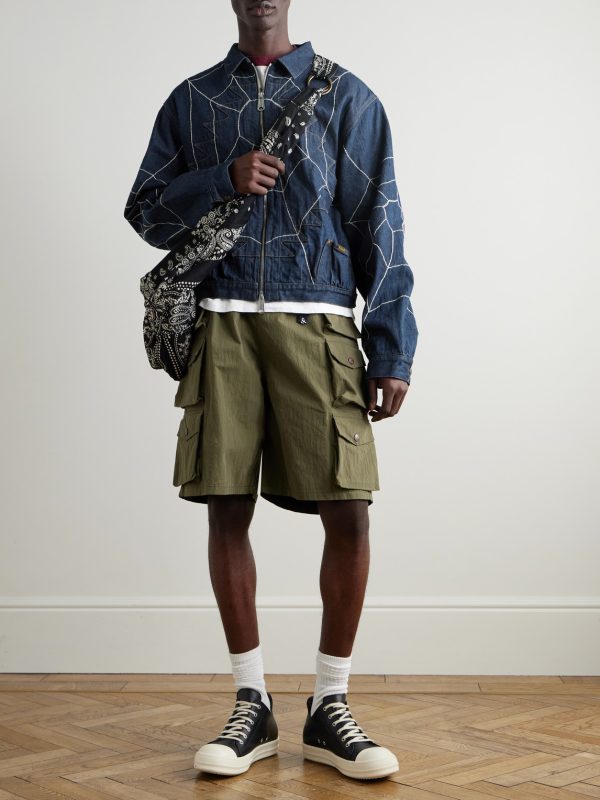 Thunderbird Embroidered Denim Blouson Jacket - OU Thunderbird Embroidered Denim Blouson Jacket - OU