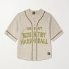 Great Kountry Grosgrain- and Felt-Trimmed Logo-Appliquéd Linen Shirt Great Kountry Grosgrain- and Felt-Trimmed Logo-Appliquéd Linen Shirt
