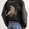 Souvenir Embroidered Organza Bomber Jacket - BK Souvenir Embroidered Organza Bomber Jacket - BK