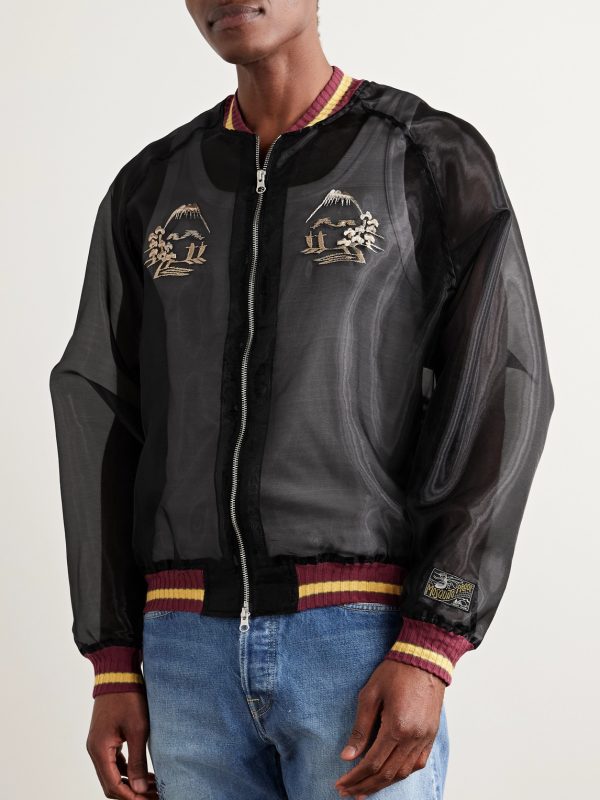 Souvenir Embroidered Organza Bomber Jacket - FR Souvenir Embroidered Organza Bomber Jacket - FR