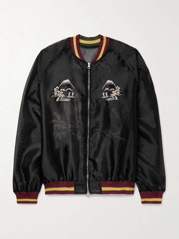 Souvenir Embroidered Organza Bomber Jacket Souvenir Embroidered Organza Bomber Jacket