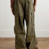 Wide-Leg Cotton-Canvas Drawstring Cargo Trousers - BK